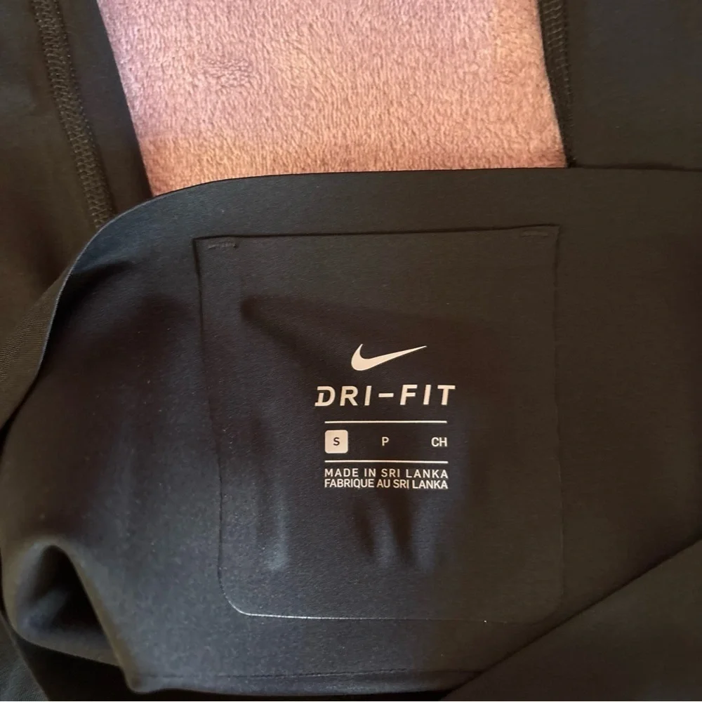 Nike Dri-FIT Womens High Waisted Leggings Black Performance Tights Small